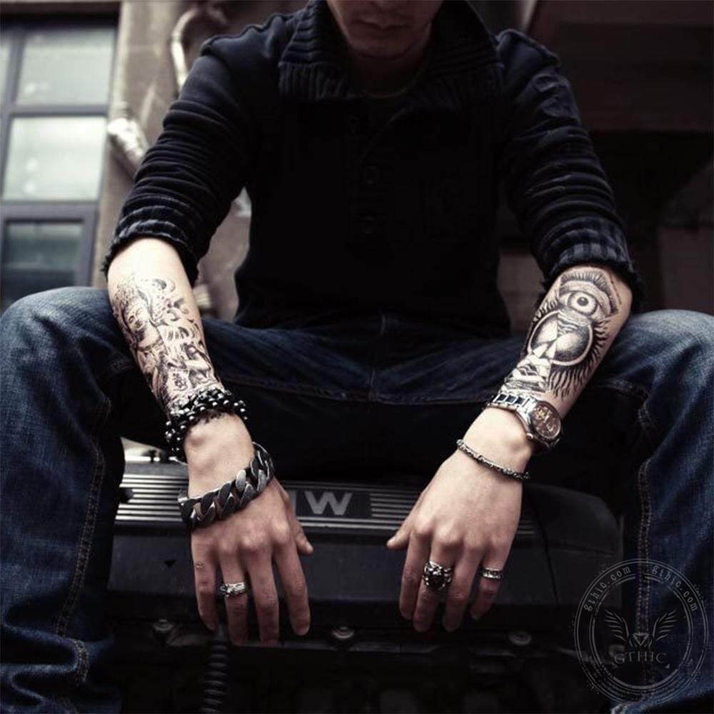 Pulsera de acero inoxidable con cadena cubana punk