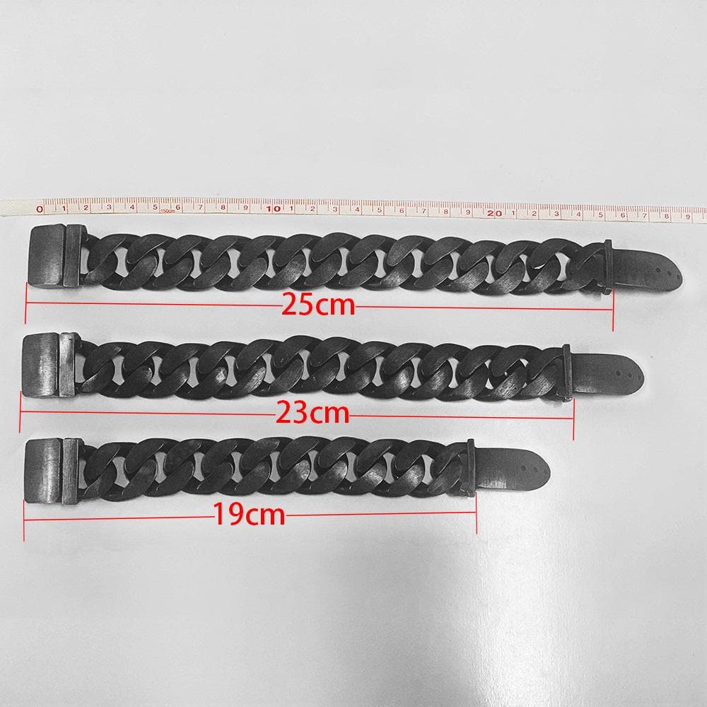 Pulsera de acero inoxidable con cadena cubana punk