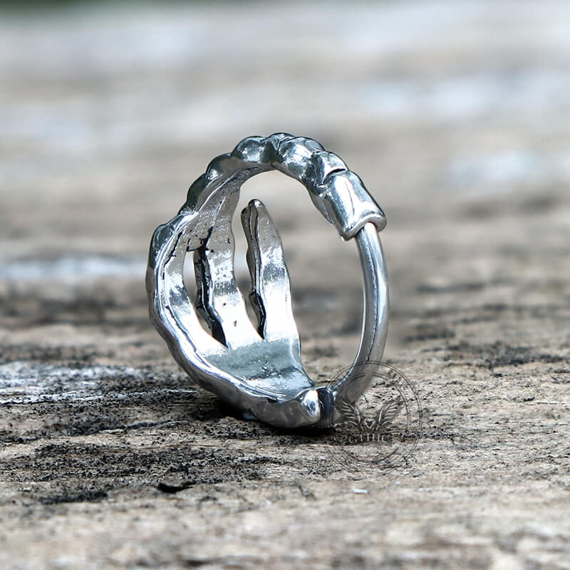 Pendientes de acero inoxidable con garra de dragón punk