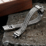 Punk Dragon Head Stitching Stainless Steel Bracelet