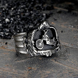 Punk Eagle Motorcycle Stainless Steel Biker Ring