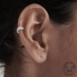 Punk Frosted Stainless Steel Hoop Ear Cuffs