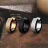 Punk Frosted Stainless Steel Hoop Ear Cuffs