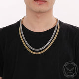 Punk Keel Chain Jewelry Buckle Stainless Steel Necklace