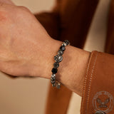 Punk Lion Stainless Steel Stone Beaded Bracelet