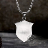 Punk Lion Wolf Shield Stainless Steel Necklace