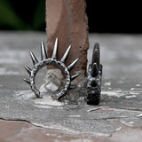 Punk Rivets Stainless Steel Skull Ear Cuffs