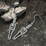 Punk Skeleton Bones Stainless Steel Earrings