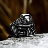Punk Skull Wings Stainless Steel Ring
