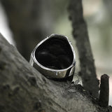Punk Skull Wings Stainless Steel Ring