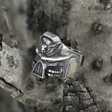 Punk Skull Wings Stainless Steel Ring