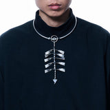 Punk Spine Titanium Steel Necklace