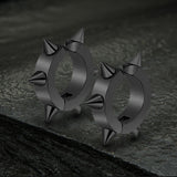 Punk Style Stainless Steel Spike Huggie Earrings