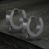 Punk Style Stainless Steel Spike Huggie Earrings