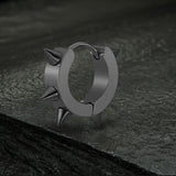 Punk Style Stainless Steel Spike Huggie Earrings