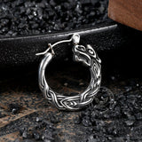 Punk Viking Dragon Stainless Steel Stud Earrings