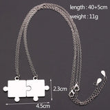 Matching Puzzle Piece Pendant Necklaces - Lootquake