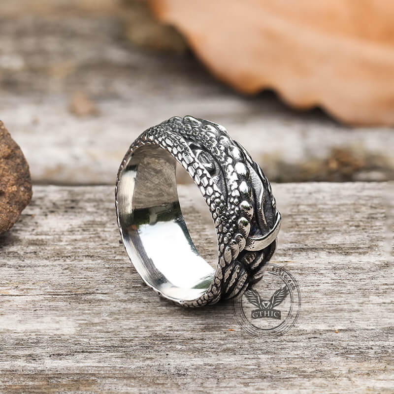 Python Scale Stainless Steel Snake Ring