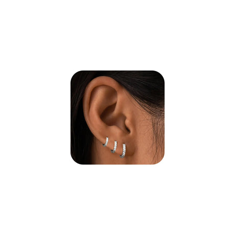 Gokeey Small Gold Hoop Earrings Set 14K Gold Plated Huggie Earrings Set for Multiple PiercingsDainty Gold Stud Earrings Stack Dangle Earrings for Women (cz earrings) - Lootquake
