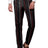 Lars Amadeus Mens Casual Black Striped Dress Pants Slim Fit Flat Front Contrast Color Skinny Trousers 38 Dark Black - Lootquake