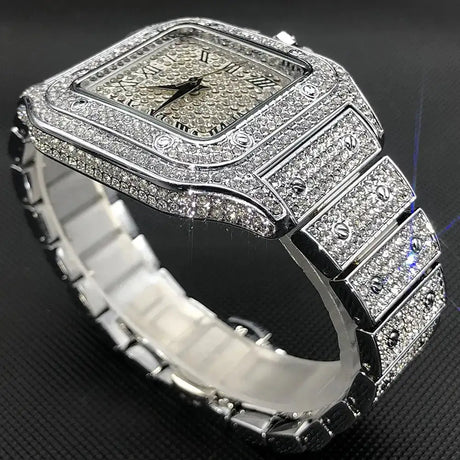 Waterproof Full Diamond Men's Watches - Lootquake