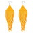 DoreenBow Long Beaded Tassel Earrings Boho Beaded Fringe Earrings Yellow Tassle Bead Dangle Drop Earrings Native American Indian Earrings for Women - Lootquake