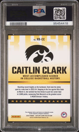 Graded 2024 Panini Caitlin Clark Collection Caitlin Clark #RBCC Record Breaker Rookie RC Basketball Card PSA 10 Gem Mint