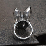 Bunny Rabbit Skull Stainless Steel Ring