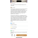 Rare 1893 Tennessee Supreme Court Legal Document From Nashville