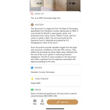 Rare 1895 Tennessee Supreme Court Case Document From Nashville