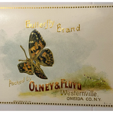 Rare 1900s Butterfly Gold Embossed Strawberry Beets Label
