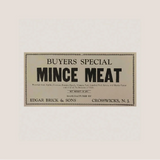 Rare 1910s Antique Vintage Mince Meat Label Unearths Nostalgic Charm