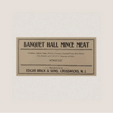 Rare 1910s Large Antique Vintage Mincemeat Label Wall Art