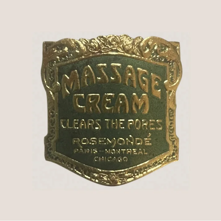 Rare 1910s Massage Cream Label from Paris Montreal Chicago