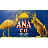 Rare 1920s Ana Emu Label from San Francisco's Aussie Trading