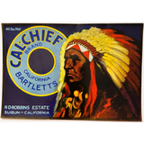Rare 1920s Cal'Chief Bartlett Pears Crate Label Unearthed