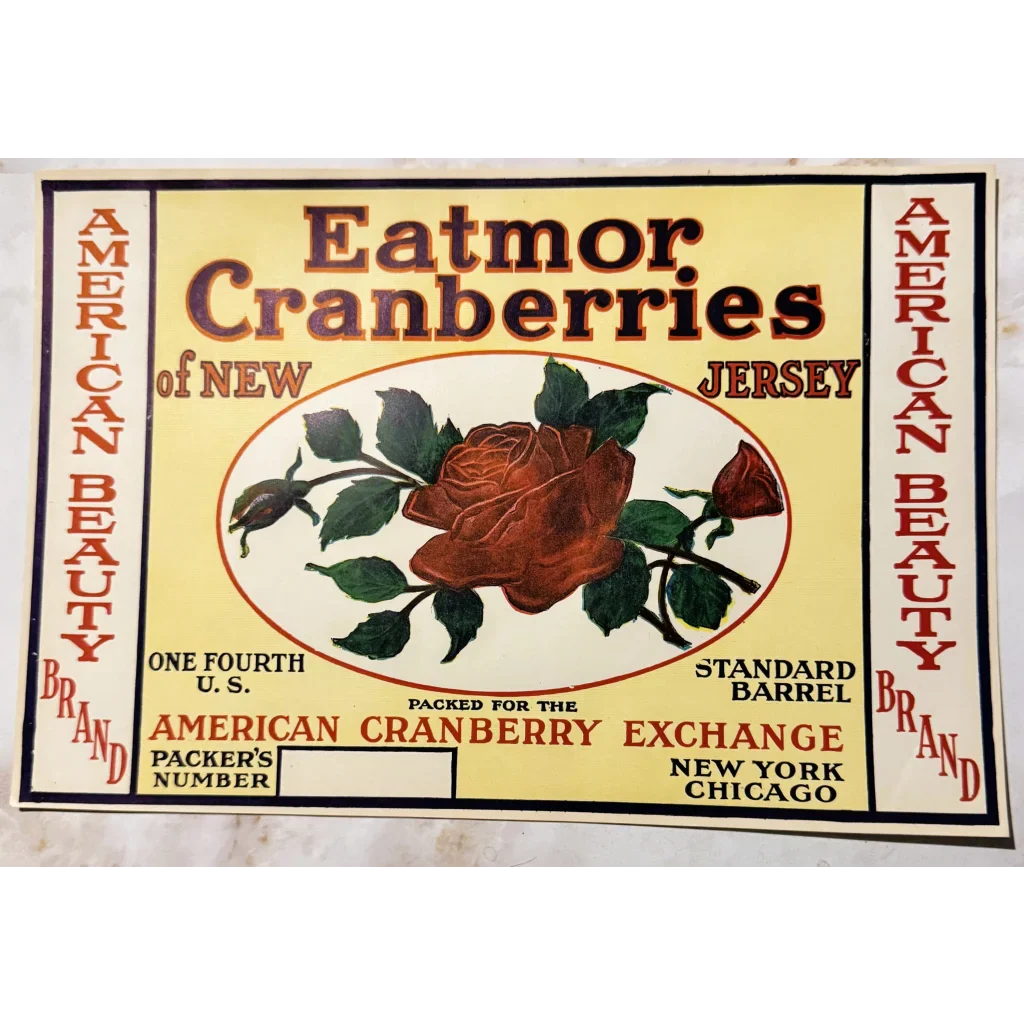 Rare 1920s Eatmor Cranberries Label Brings History to Life