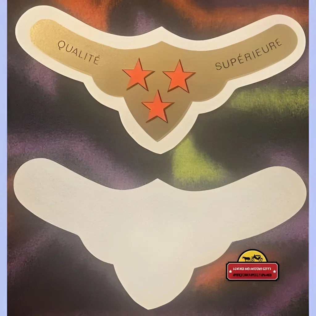 Rare 1920s French Wine Label Antique Vintage Collectible