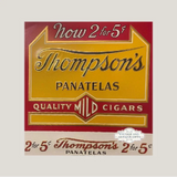 Rare 1920s Thompsons Embossed Cigar Label from Tampa FL