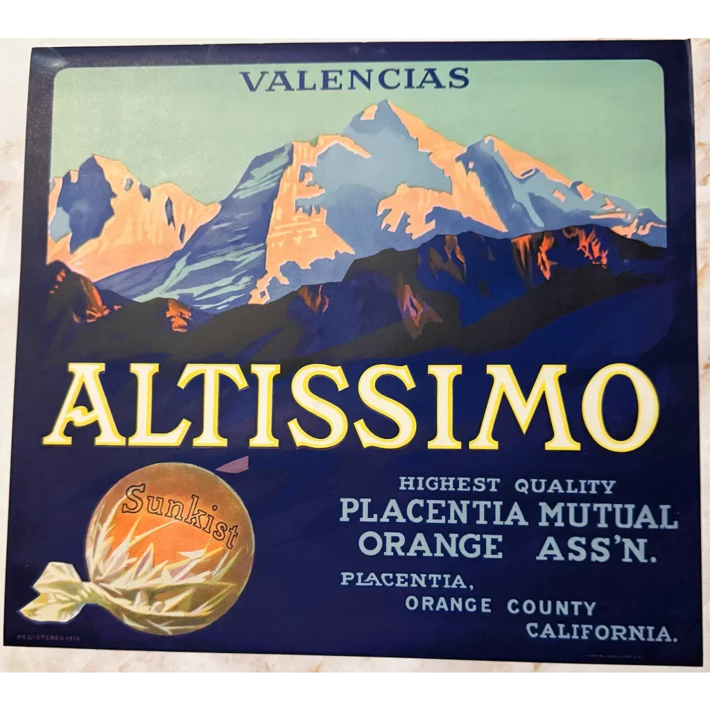 Rare 1930s Altissimo Crate Label Bursts with Vintage Charm