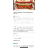 Rare 1930s Antique Vintage Roberts Jersey Butter Box Farm Scene