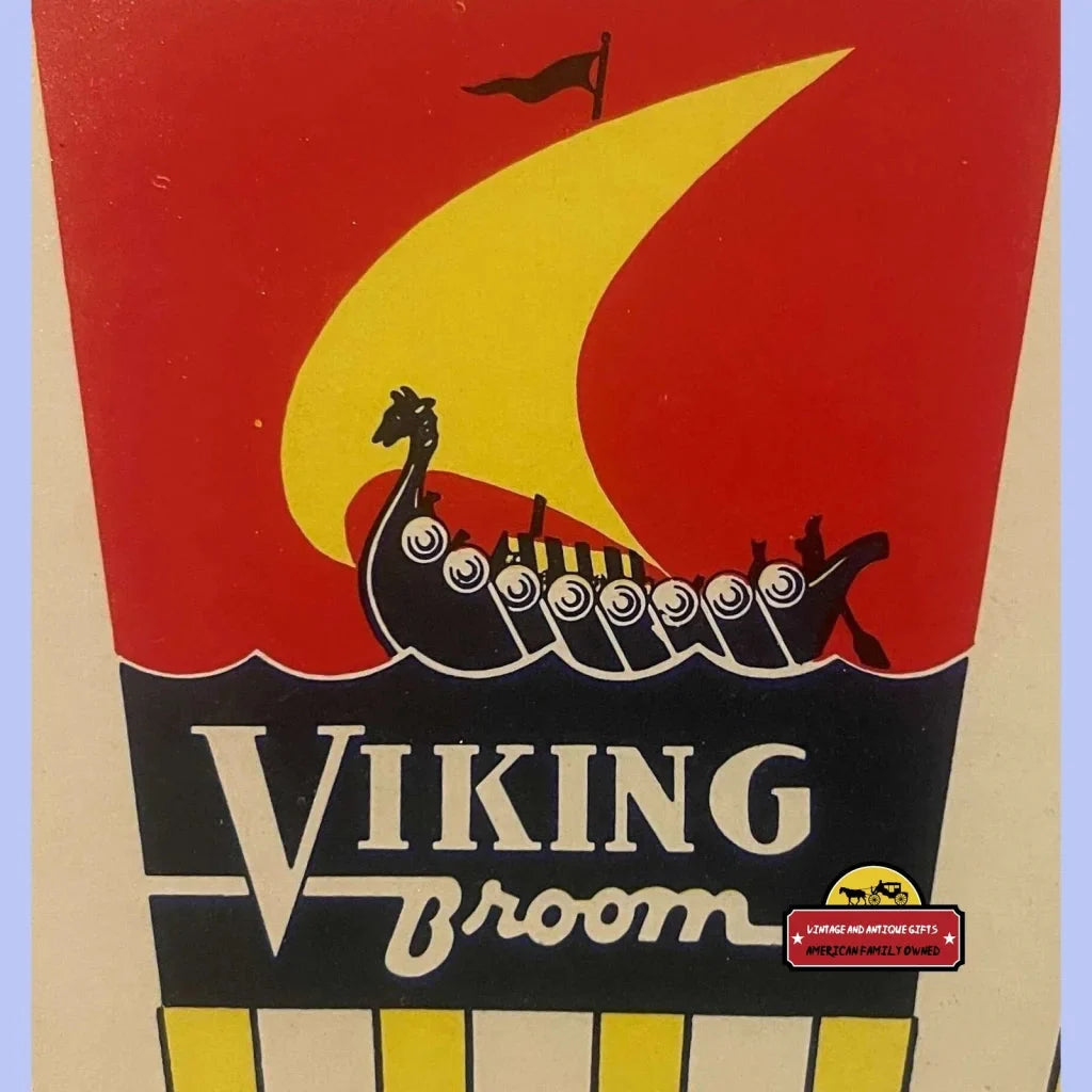 Rare 1930s Viking Broom Label Brings Nautical Charm to Your Home