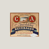 Rare 1930s C A Sparkling Beverages Antique Vintage Label