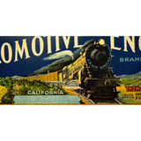 Rare 1930s Locomotive Engineer Crate Label from Fresno