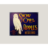 Rare 1930s Snow Owl Apple Crate Label from Yakima Washington