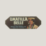 Rare 1930s Umatilla Crate Label Showcases Native American Beauty
