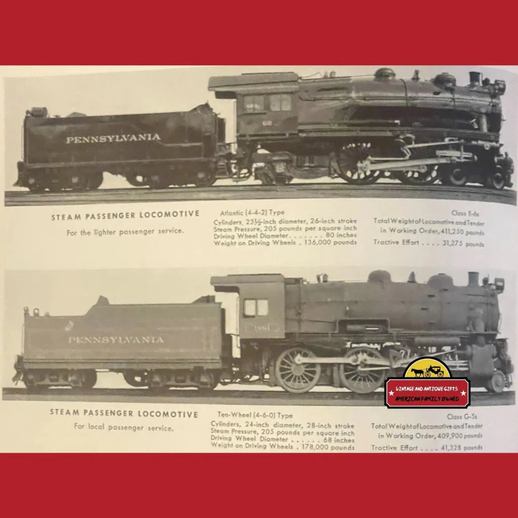 Rare 1939 Pennsylvania Railroad Sales Brochure Antique Gift