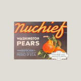 Rare 1940s Antique Vintage Pears Crate Label from Washington