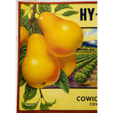 Rare 1940s Hy-Land-Kids Pears Label from Cowiche Washington