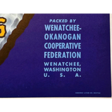 Rare 1940s Wenoka Pear Label Showcases Native American Design
